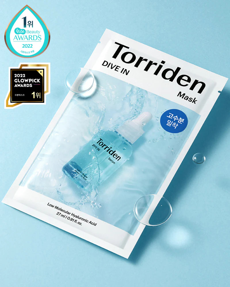 Torriden DIVE IN Low Molecular Hyaluronic Acid Mask Sheet 10ea